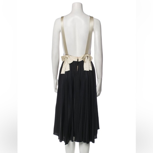 Dolce & Gabbana Silk Bow Waist Midi Dress Iconic Runway Piece $2,560 Retail - Picture 4 of 13